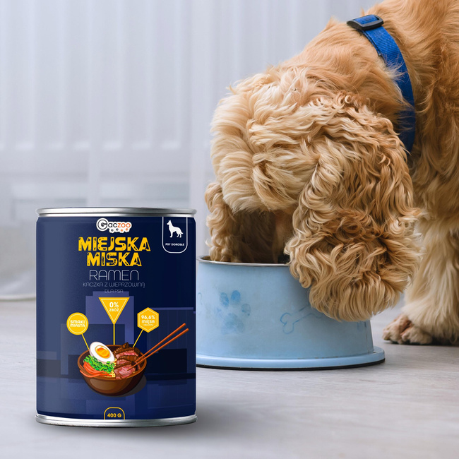 Gaczoo Miejska Miska bezzbożowa karma mokra dla psa Ramen 24 x 400g