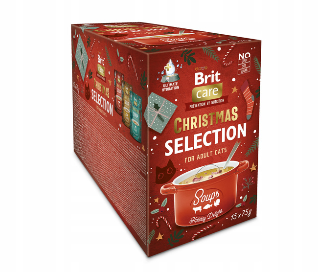BRIT CHRISTMAS SOUP karma mokra dla kota Multipack box 15 x 75g