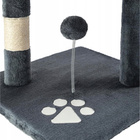 Drapak dla kota Gaczoo duży wieża legowisko ciemny szary 40 x 40 x 116 cm