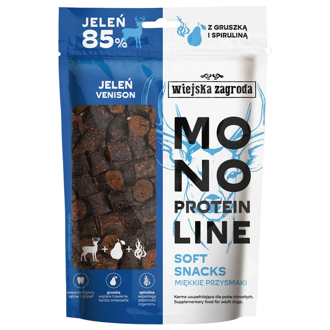 WIEJSKA ZAGRODA MONOPROTEIN Jeleń miękki przysmak dla psa 115g