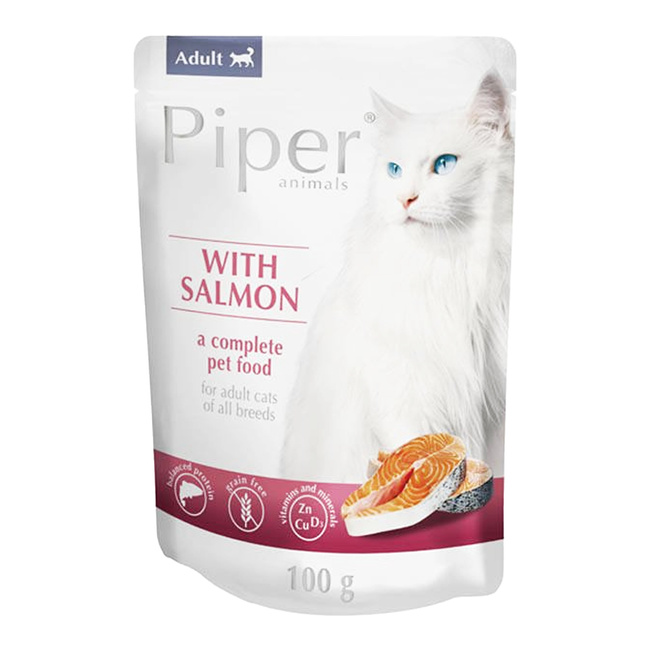 DOLINA NOTECI PIPER Karma mokra dla kota Łosoś 100g Bezzbożowa