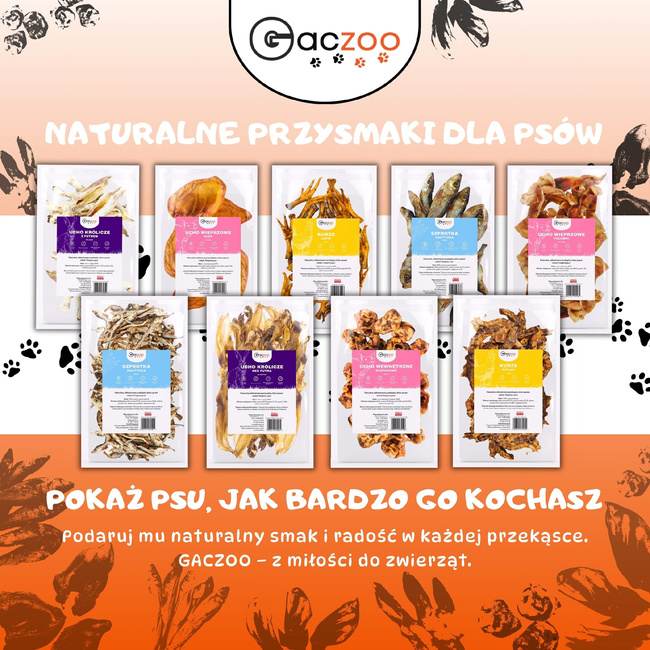 GACZOO Naturalny przysmak dla psa Kurze Szyjki 1 kg zdrowy smakołyk