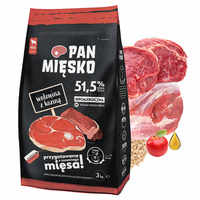 Pan Mięsko Sucha Karma dla psa 3 kg M Wołowina z Koziną