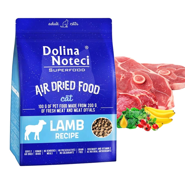 Dolina Noteci Superfood suszona karma dla kota 1 kg Jagnięcina