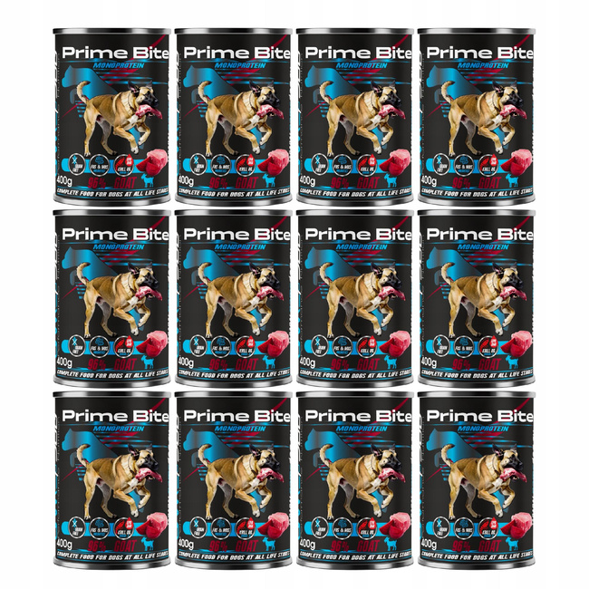 GAME DOG Prime Bite Monoprotein mokra karma dla psa kozina 12 x 400g