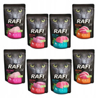 DOLINA NOTECI RAFI Karma mokra dla kota mix smaków 8 x 100g Bezzbożowa