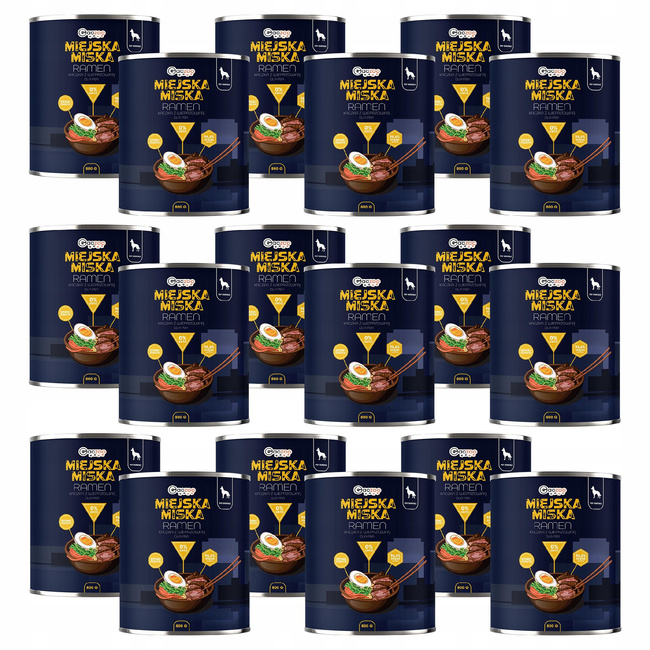 Gaczoo Miejska Miska bezzbożowa karma mokra dla psa Ramen 18 x 800g