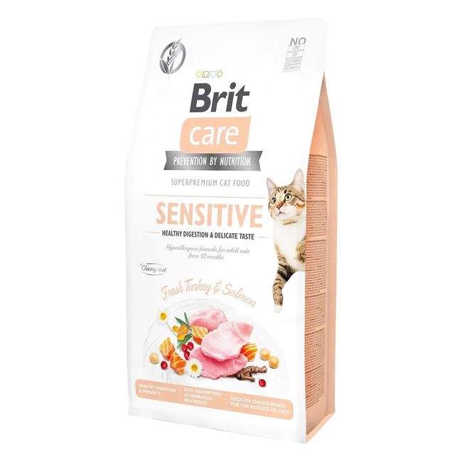 Brit Care Cat Sensitive 2 kg Turkey Salmon sucha karma dla kota