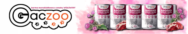 Mokra karma monobiałkowa dla psa Gaczoo MONO PROTEIN Wołowina 6 x 400g