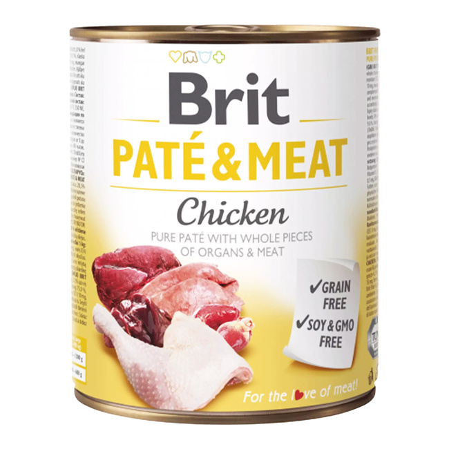 BRIT Pate & Meat mokra karma dla psa Kurczak 800g