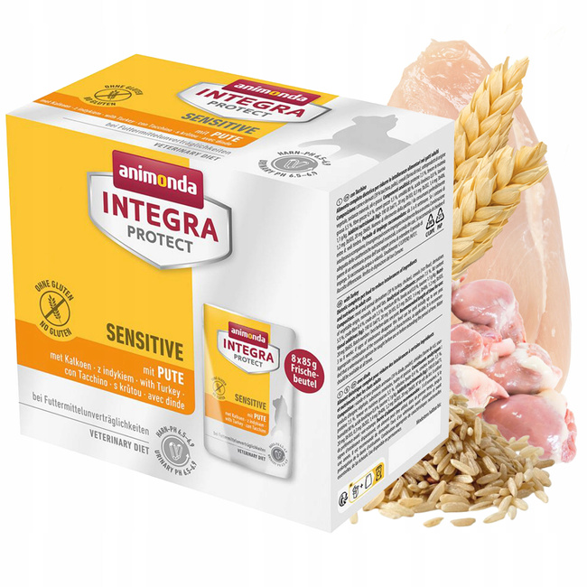 ANIMONDA Integra Protect Sensitive karma mokra dla kota Indyk 16 x 85g