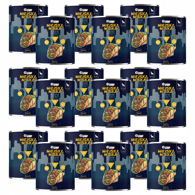 Gaczoo Miejska Miska bez zbóż karma mokra dla psa Kebab Jagnięcy 18 x 800g