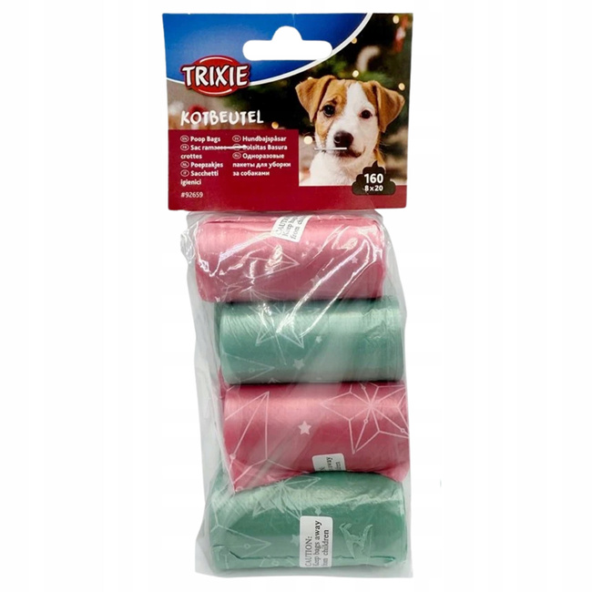 TRIXIE XMAS WORECZKI na odchody psa i kota 8 x 20 szt