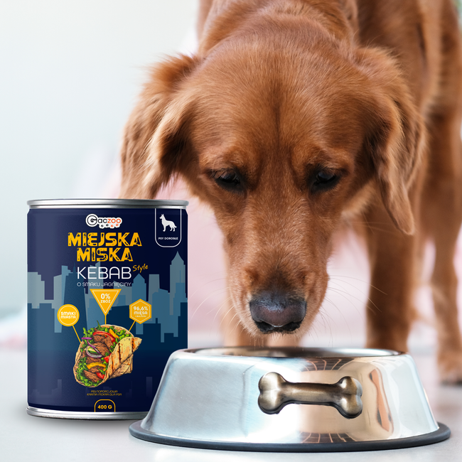 Gaczoo Miejska Miska bezzbożowa karma mokra dla psa Kebab Jagnięcy 400g