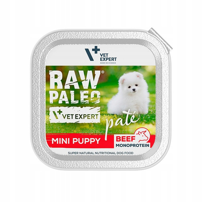 RAW PALEO PATE Mini Puppy Wołowina karma dla szczeniąt mokra 150g bez zbóż
