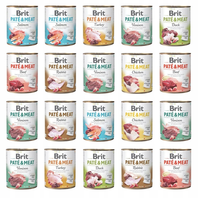 Brit Pate & Meat 20 x 800g Mix mokra karma dla psa