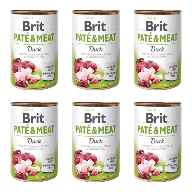 Brit Pate & Meat 6 x 400g Duck mokra karma dla psa