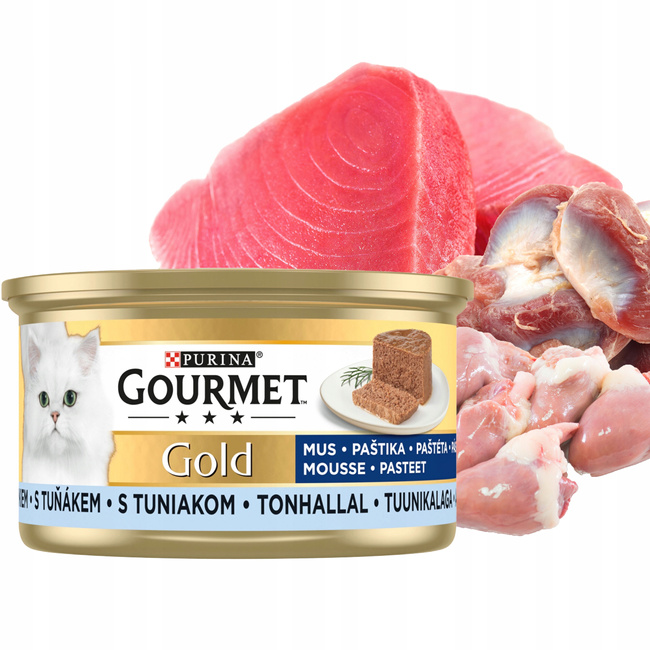 PURINA Gourmet Gold karma mokra dla kota mus Tuńczyk 85g