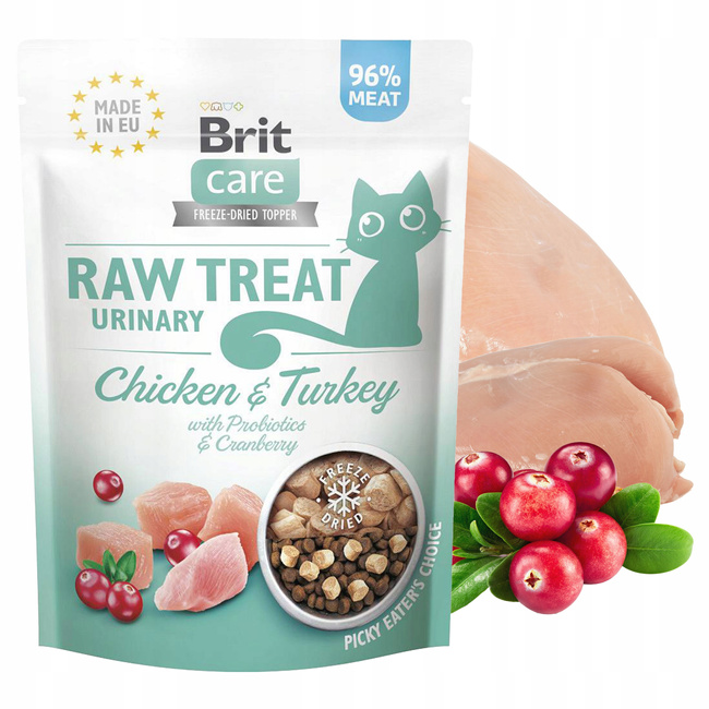 Brit Raw Treat Urinary 40g Chicken Turkey przysmak dla kota 