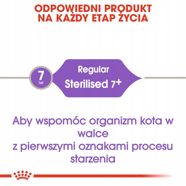 ROYAL CANIN Sterilised +7 karma sucha dla kotów dorosłych 10 kg
