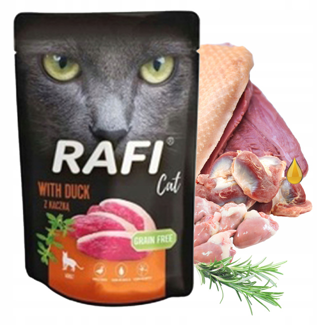 DOLINA NOTECI RAFI Karma mokra dla kota mix smaków 4 x 100g Bezzbożowa