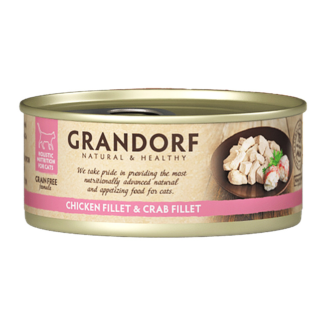 GRANDORF Zdrowa Karma mokra dla kota Kurczak Krab 70g