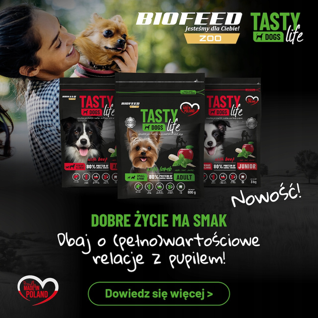 BIOFEED TASTY DOGS LIFE JUNIOR Small Jagnięcina karma dla psa sucha 600g