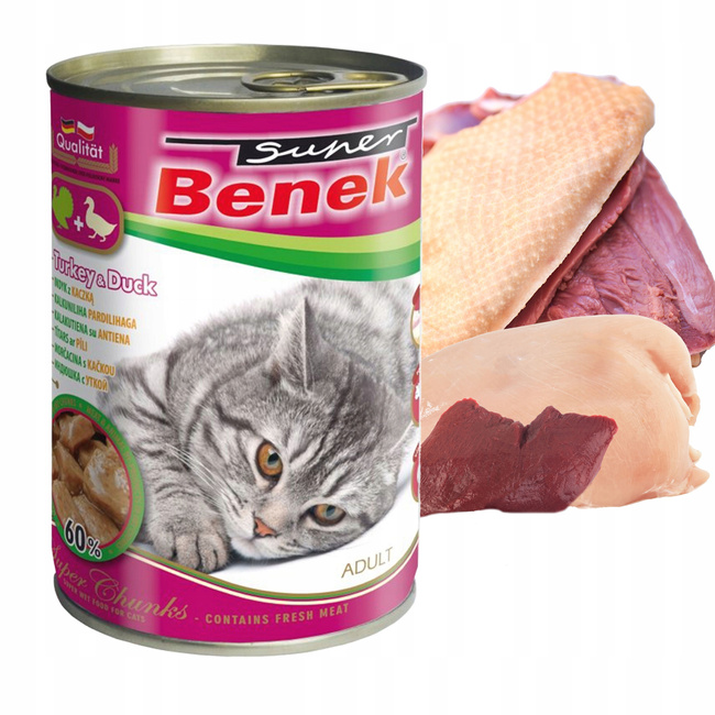 BENEK Chunks Karma mokra kota MIX Smaków 24 x 415g