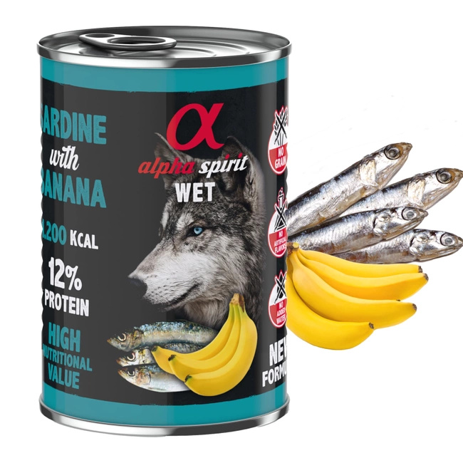 ALPHA SPIRIT Karma mokra dla psa Sardynki 400g