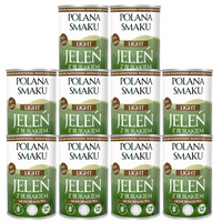 Mokra karma monobiałkowa dla psa Polana Smaku Jeleń burak 10 x 400g