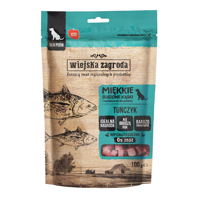 WIEJSKA ZAGRODA zdrowy przysmak dla psa Tuńczyk 100g Bezzbożowy
