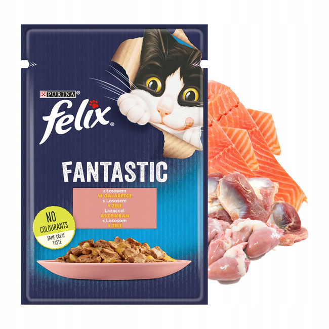 PURINA Felix Fantastic karma mokra dla kota Łosoś 26 x 85g