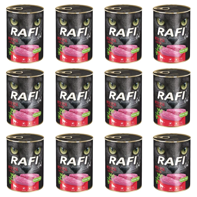 RAFI CAT Karma mokra dla kota Cielęcina 12 x 400g