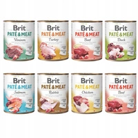 BRIT Pate & Meat mokra karma dla psa Mix Smaków 8 x 800g