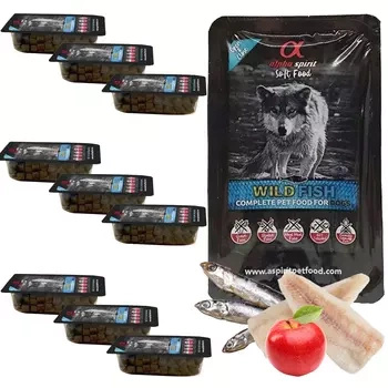 ALPHA SPIRIT Karma półmiękka dla psa WILD FISH 10x200g