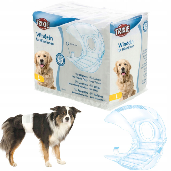 TRIXIE PIELUCHY dla suczki psów Pampersy r. L