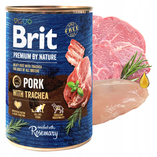 BRIT BY NATURE Karma mokra dla psa Wieprzowina 400g Bezzbożowa