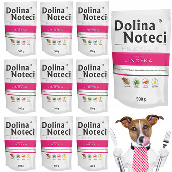 Dolina Noteci Premium Karma mokra dla psa Bogata w Indyka 10x500g