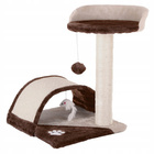 Drapak dla kota Gaczoo z podstawką i zabawką brązowy 35 x 35 x 42 cm