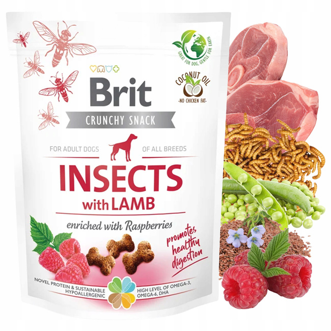 Brit Care Crunchy Cracker 200g Lamb Insects przysmak dla psa