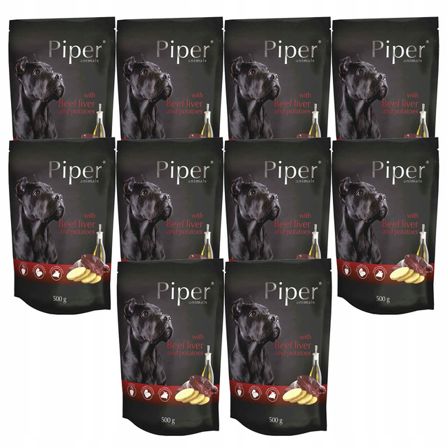 PIPER Karma mokra dla psa Dolina Noteci Wątróbka 10 x 500g bez zbóż