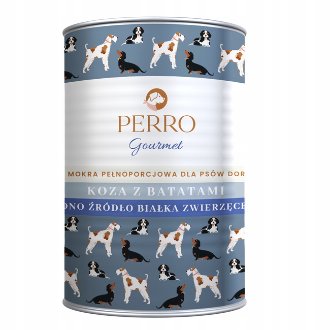 PERRO Gourmet Karma mokra dla psa Koza z batatami 400g