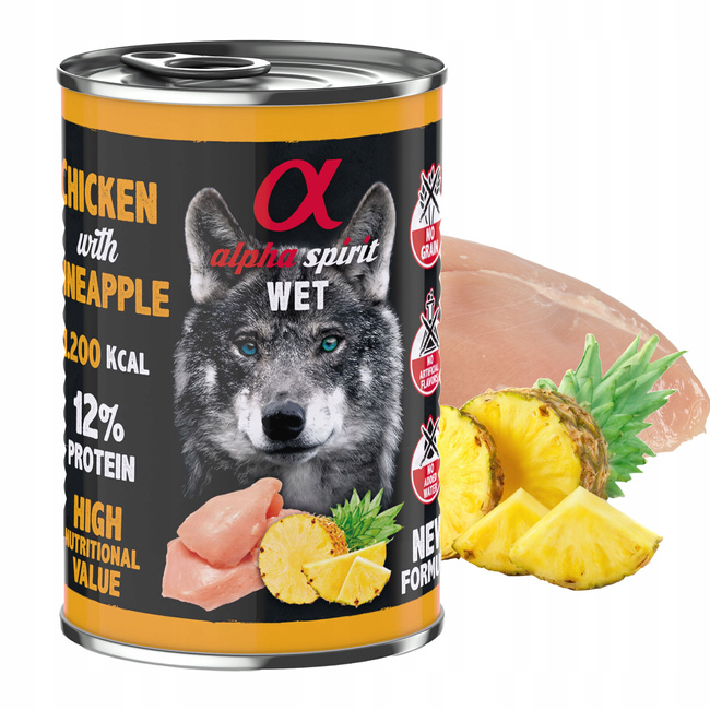 ALPHA SPIRIT Karma mokra dla psa Kurczak 6 x 400g