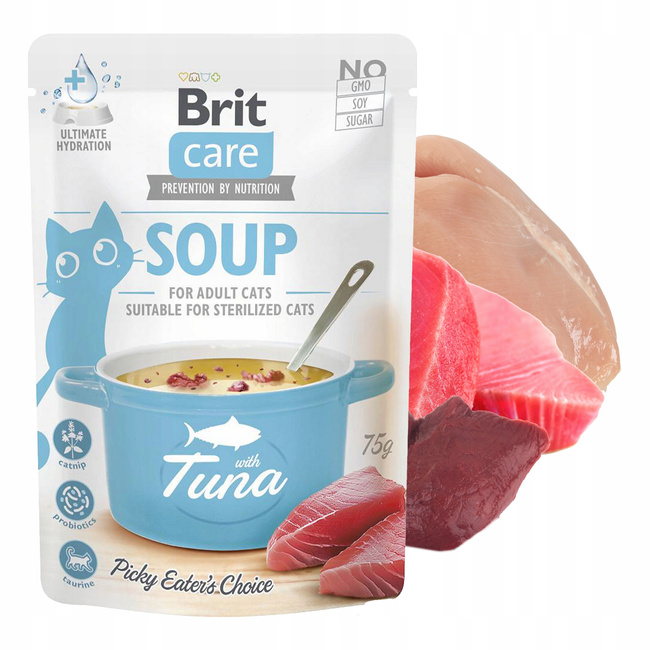 Brit Care Soup 15 x 75g Tuna mokra karma dla kota w formie zupy