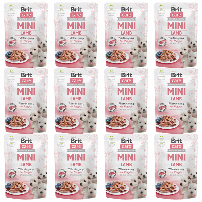 BRIT CARE MINI PUPPY karma mokra dla szczeniąt Jagnięcina 12 x 85g