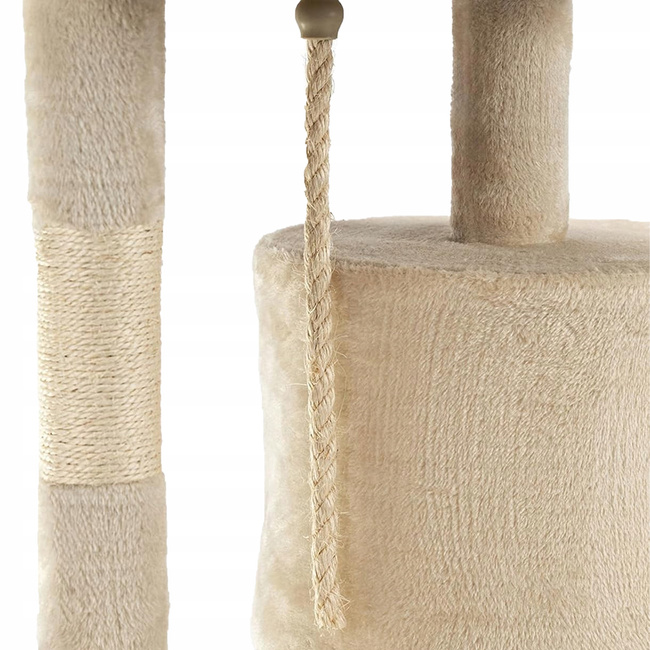 Drapak dla kota Gaczoo duży wieża legowisko beżowy 40 x 40 x 116 cm