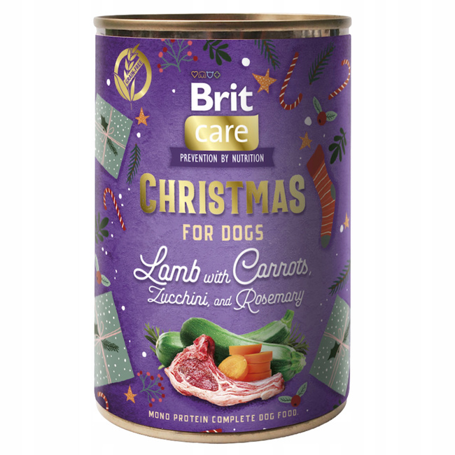 BRIT CHRISTMAS Mono Protein Jagnięcina mokra karma dla psa 400g