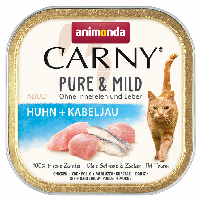 ANIMONDA Carny Pure&Mild karma mokra dla kota Kurczak z dorszem 32 x 100g