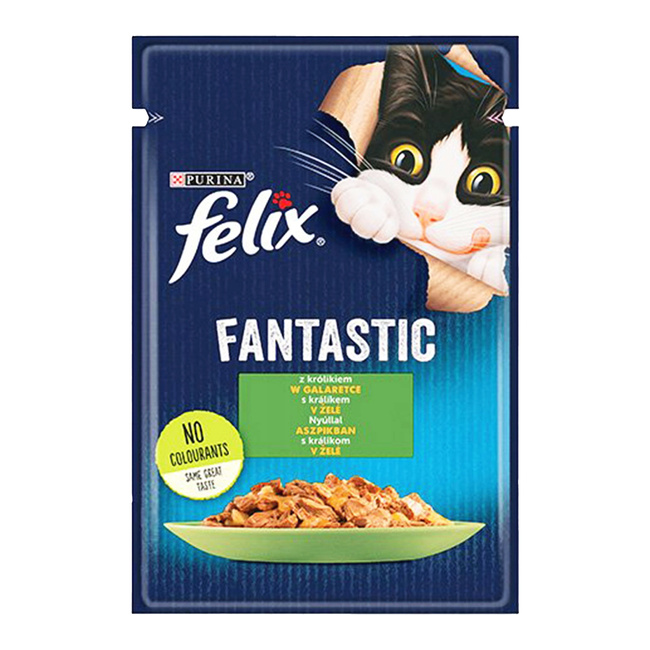 PURINA Felix Fantastic karma mokra dla kota Królik 85g