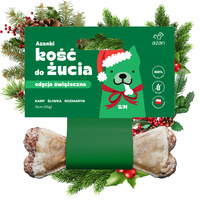 AZANKI Kość Świąteczna dla psa gryzak przysmak Karp S/M 12 cm